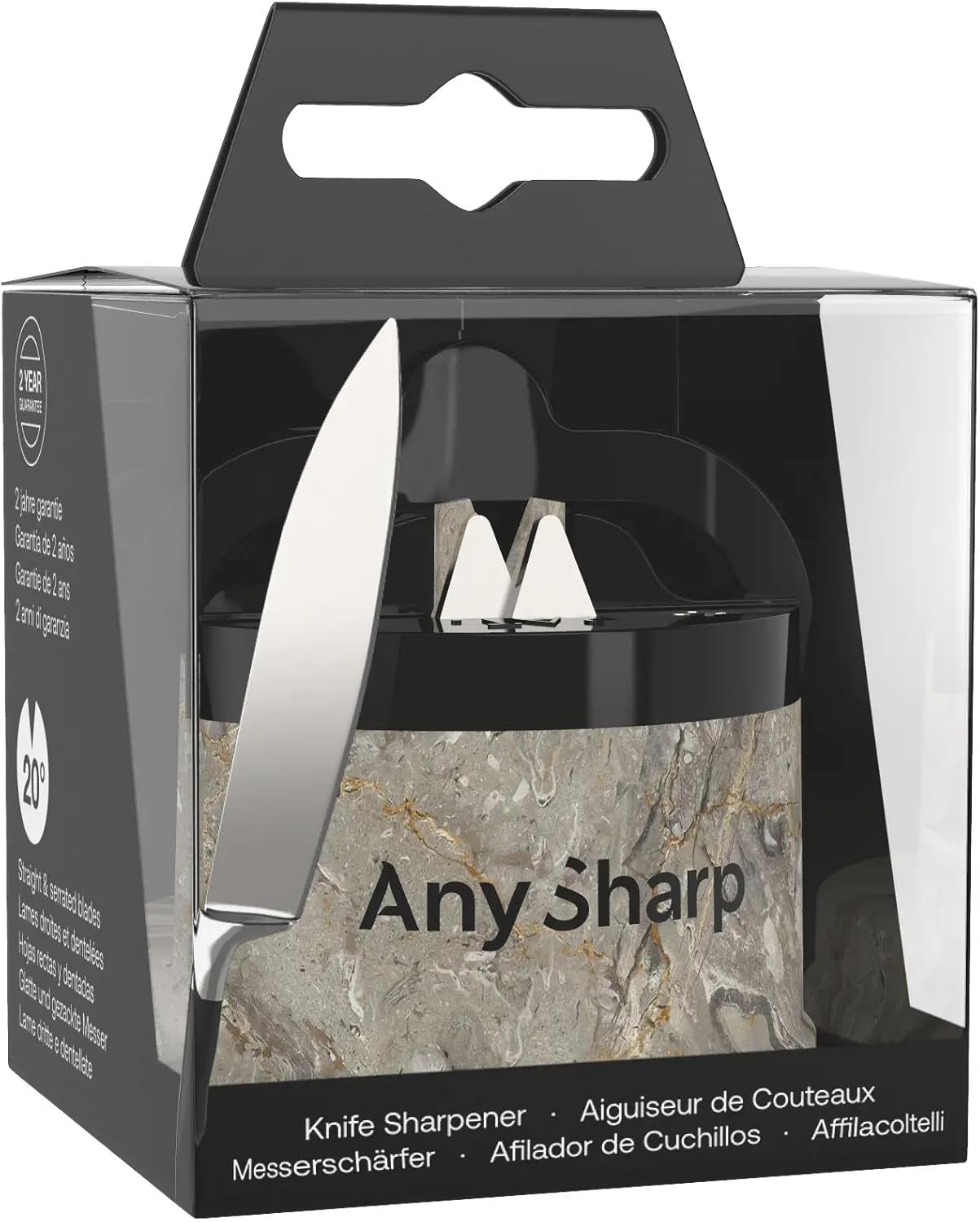 – GLOBAL – Easy to Use, Hands Free Knife Sharpener - Red | Sharpening Tool with PowerGrip Suction Base and 20-Deg Pre-set Angle - For All Knives: Chef’s, Serrated, and Hardened Steel