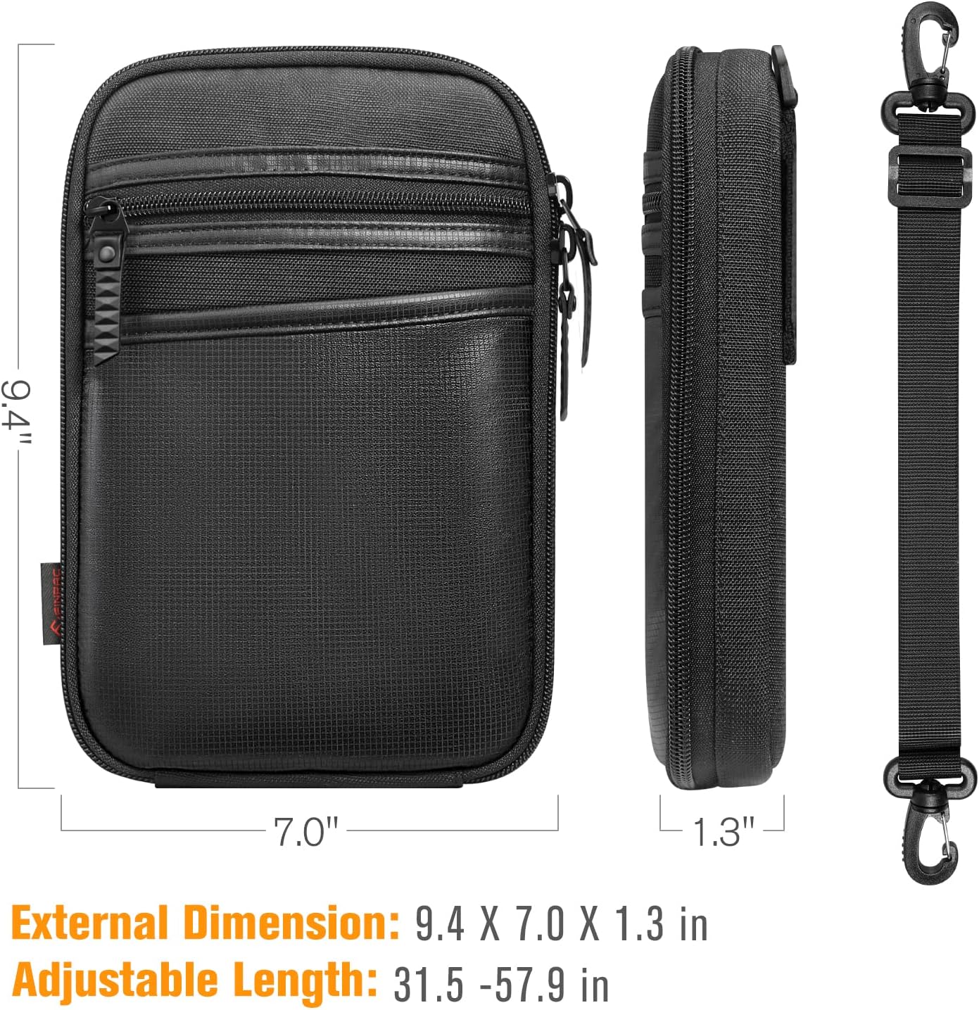 Concealed Carry Gun Pouch with Shoulder Strap, Soft Pistol Case Fanny Pack Waist Belt Firearm Bag with Holster for Handgun, Air Gun, Men, Women (Black)