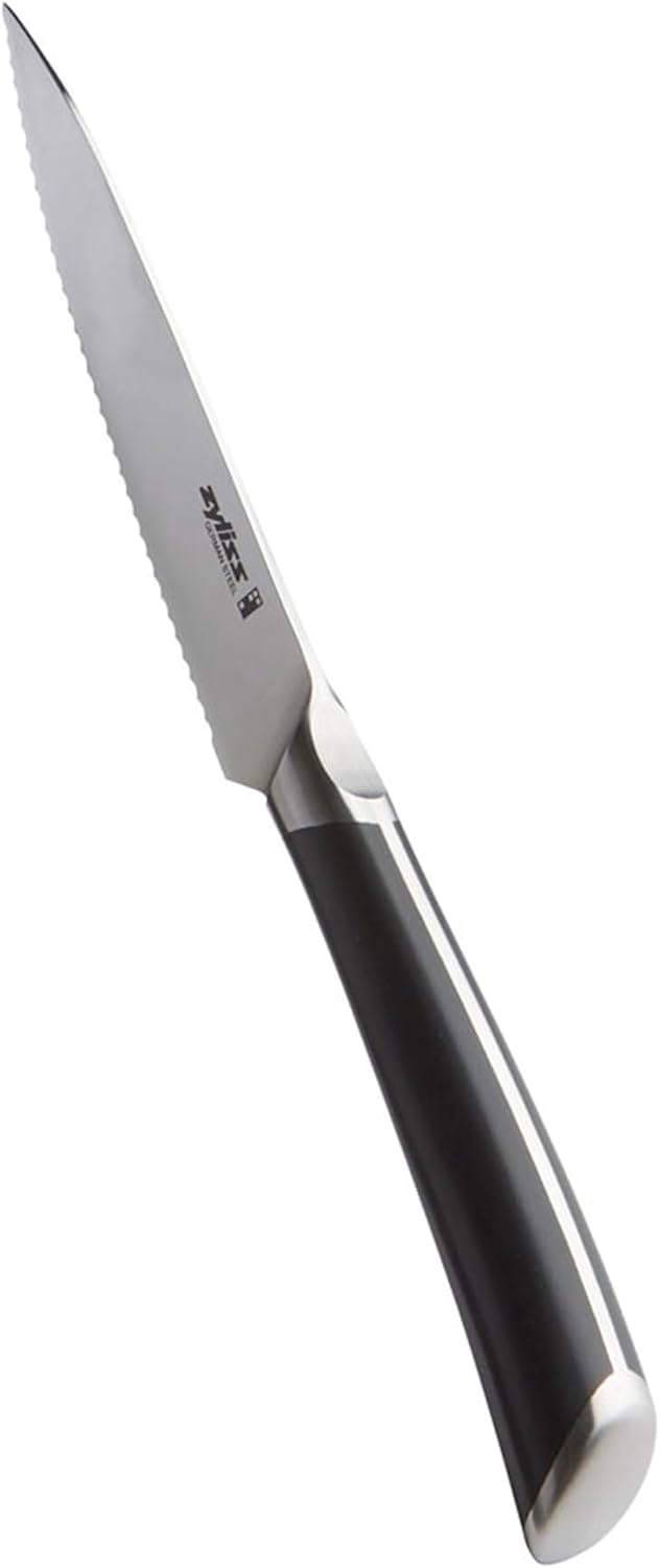 Comfort Pro Chef's Knife - Ice Hardened Stainless Steel Kitchen Knife - Tarnish-Free and Rust-Resistant Kitchen Cutlery - Black/Stainless Steel - 8 inches