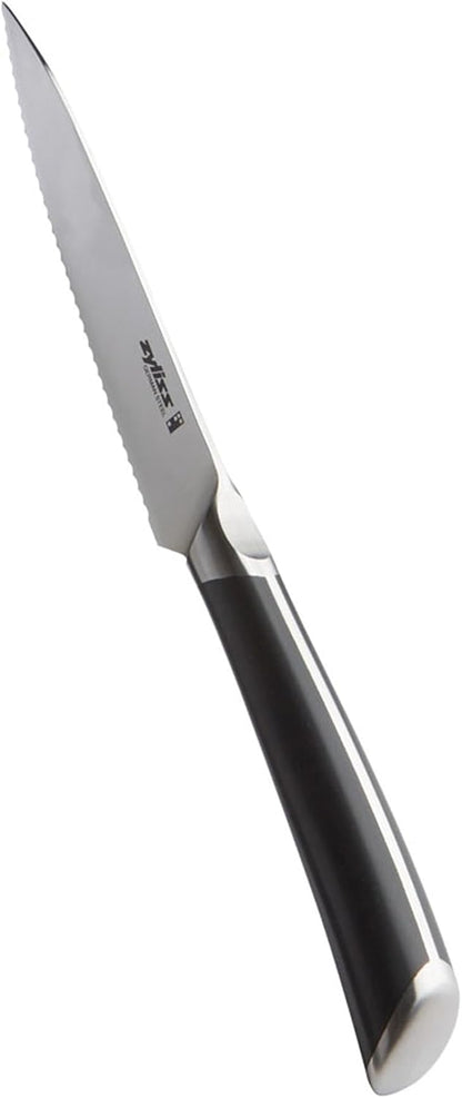 Comfort Pro Chef's Knife - Ice Hardened Stainless Steel Kitchen Knife - Tarnish-Free and Rust-Resistant Kitchen Cutlery - Black/Stainless Steel - 8 inches