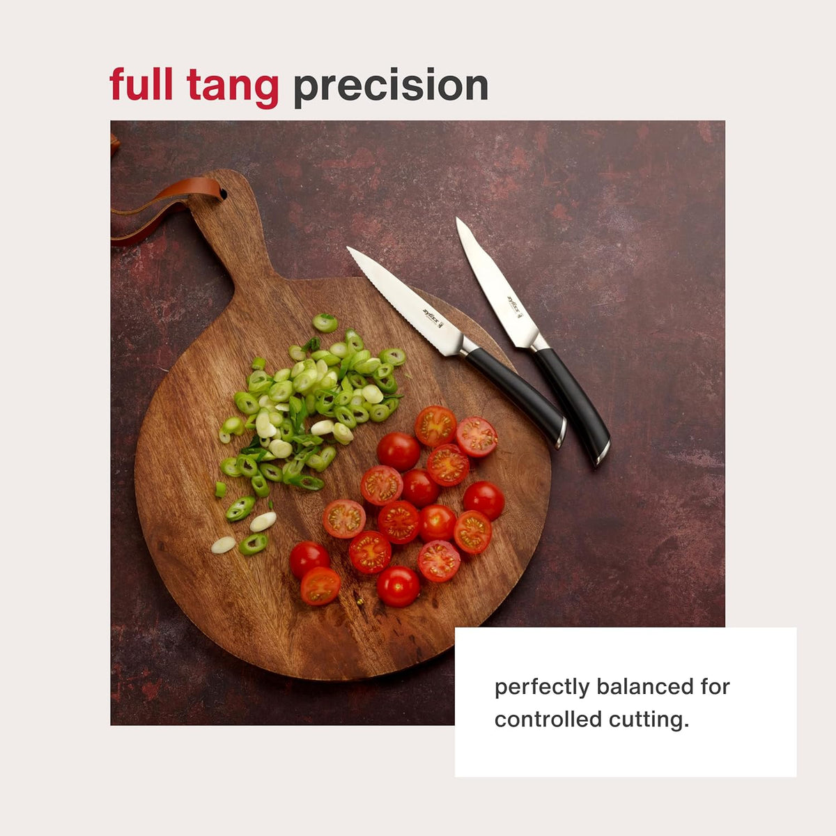Comfort Pro Chef's Knife - Ice Hardened Stainless Steel Kitchen Knife - Tarnish-Free and Rust-Resistant Kitchen Cutlery - Black/Stainless Steel - 8 inches