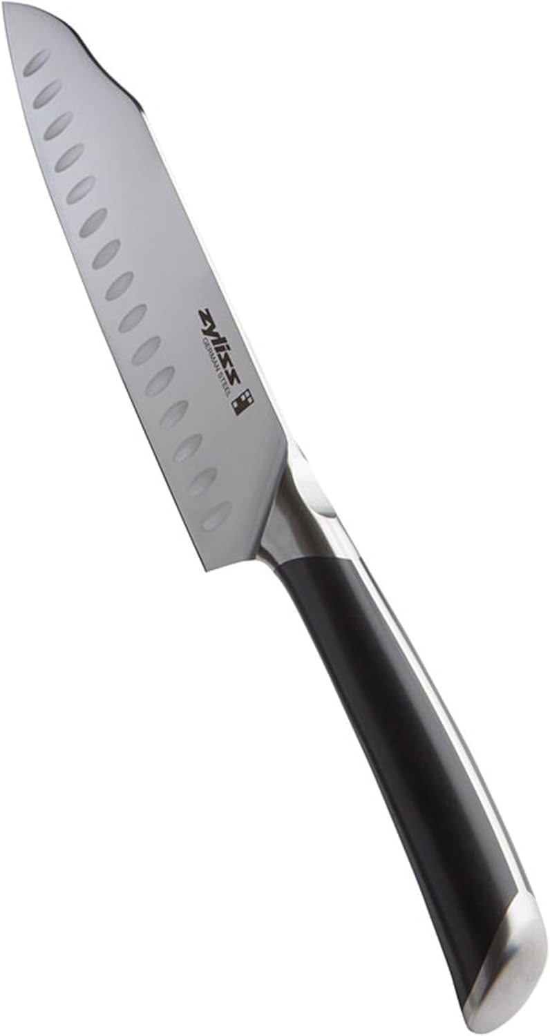 Comfort Pro Chef's Knife - Ice Hardened Stainless Steel Kitchen Knife - Tarnish-Free and Rust-Resistant Kitchen Cutlery - Black/Stainless Steel - 8 inches