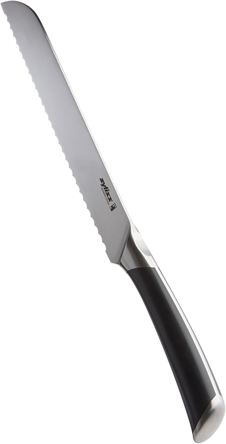 Comfort Pro Chef's Knife - Ice Hardened Stainless Steel Kitchen Knife - Tarnish-Free and Rust-Resistant Kitchen Cutlery - Black/Stainless Steel - 8 inches