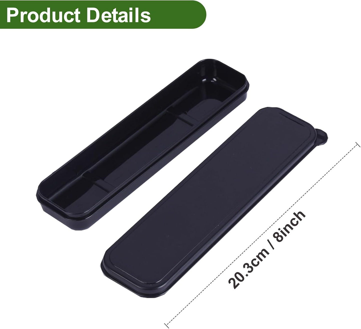 Travel Cutlery Case Portable Utensil Holder Large Travel Silverware Case Flatware Storage Box Camping Utensils Cutlery Cases for Fork Spoon Chopsticks Lunch Box, 9.6 x 2.1 inches (Multi)
