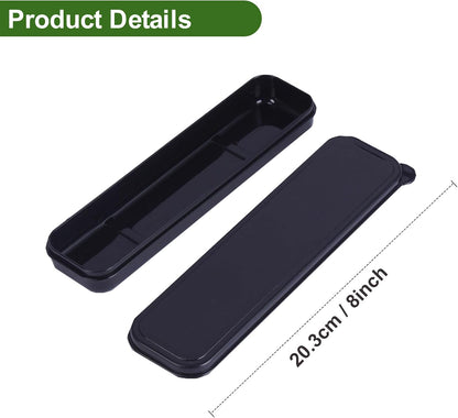 Travel Cutlery Case Portable Utensil Holder Large Travel Silverware Case Flatware Storage Box Camping Utensils Cutlery Cases for Fork Spoon Chopsticks Lunch Box, 9.6 x 2.1 inches (Multi)