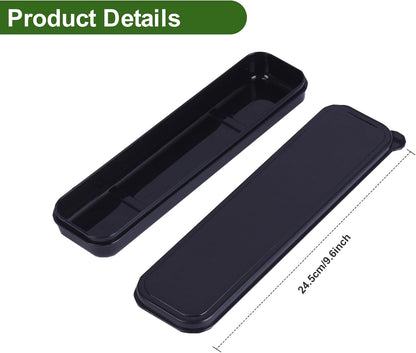 Travel Cutlery Case Portable Utensil Holder Large Travel Silverware Case Flatware Storage Box Camping Utensils Cutlery Cases for Fork Spoon Chopsticks Lunch Box, 9.6 x 2.1 inches (Multi)