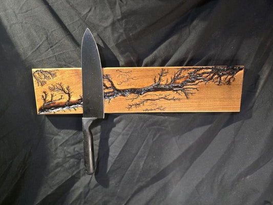 Fractal Burnt Cherry Magnetic Knife Holder