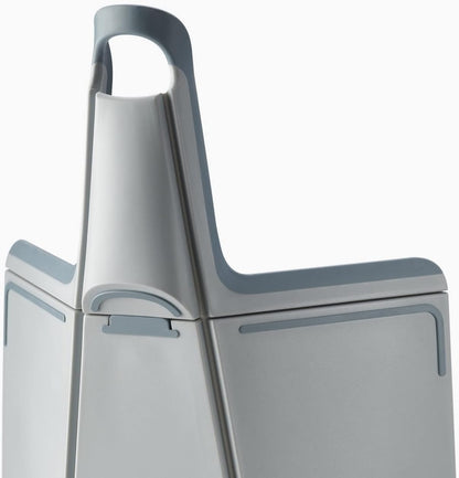 Chop2Pot Plus Foldable Plastic Cutting Boards, Easy Grip Handle, Non Slip Feet, Blue