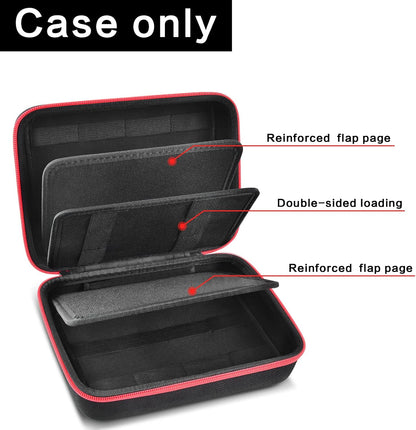 ANKHOH Knife Collection Storage Case, 32-Slot Folding Knife Organizer | Hard EVA shell, four-layer layout and elastic bands keep folding knives separated for home or travel, Black, Case Only