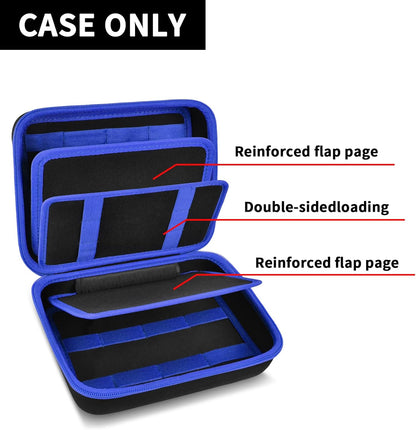 ANKHOH Knife Collection Storage Case, 32-Slot Folding Knife Organizer | Hard EVA shell, four-layer layout and elastic bands keep folding knives separated for home or travel, Black, Case Only