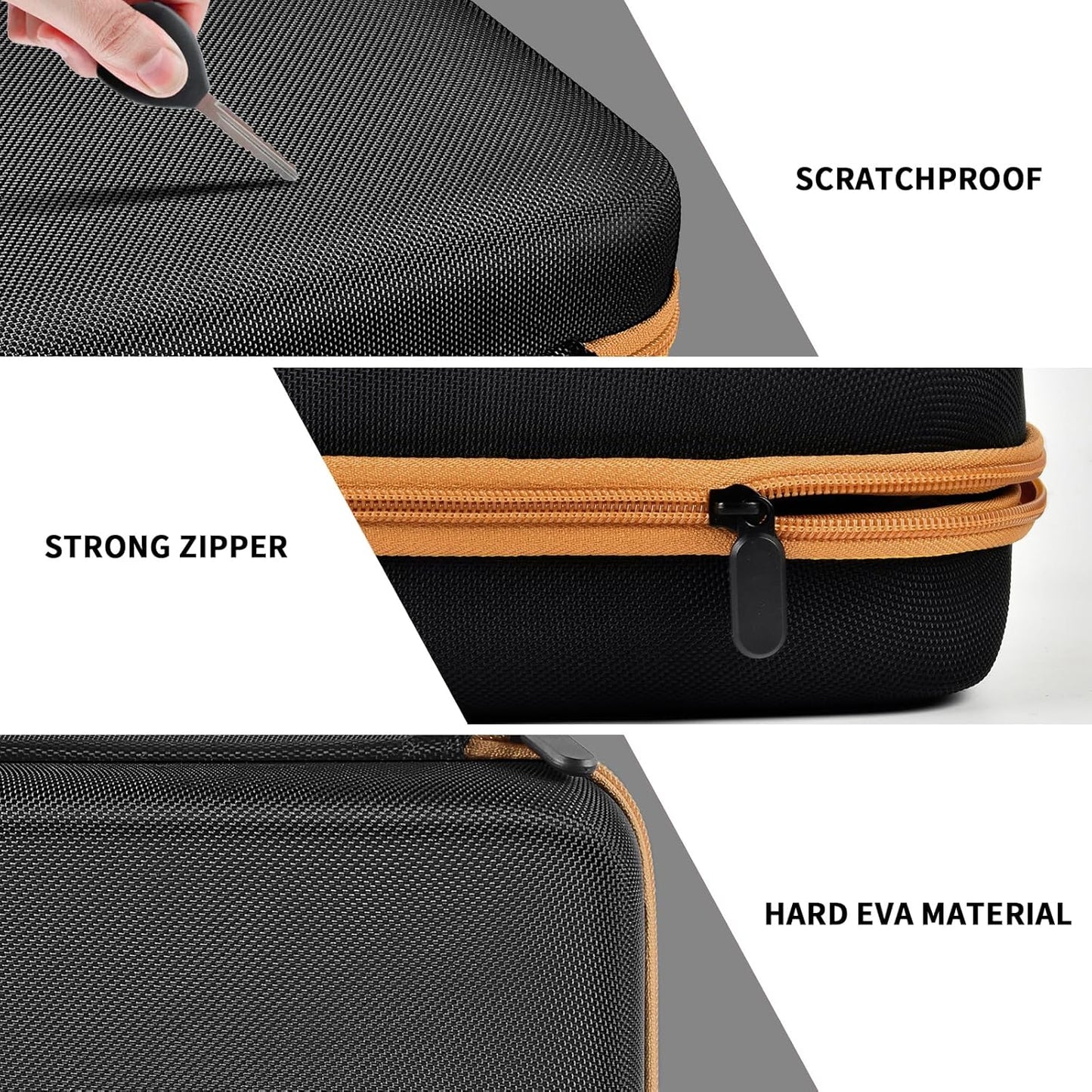 ANKHOH Knife Collection Storage Case, 32-Slot Folding Knife Organizer | Hard EVA shell, four-layer layout and elastic bands keep folding knives separated for home or travel, Black, Case Only