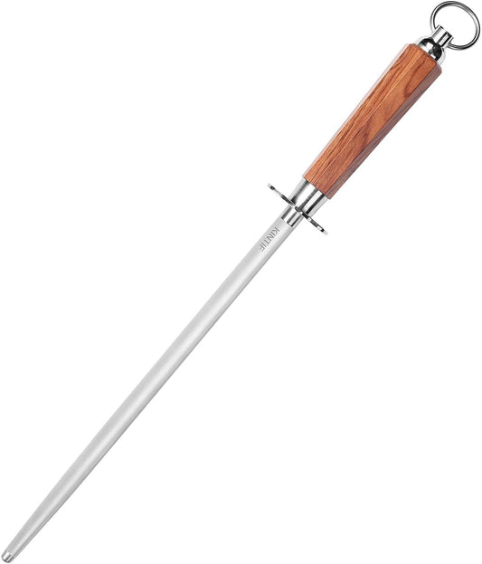 Sharpening Steel 12 inch Professional Honing Rod Knife Sharpener, Fine Lines, High hardness, Knife Honing Steel Knife steel