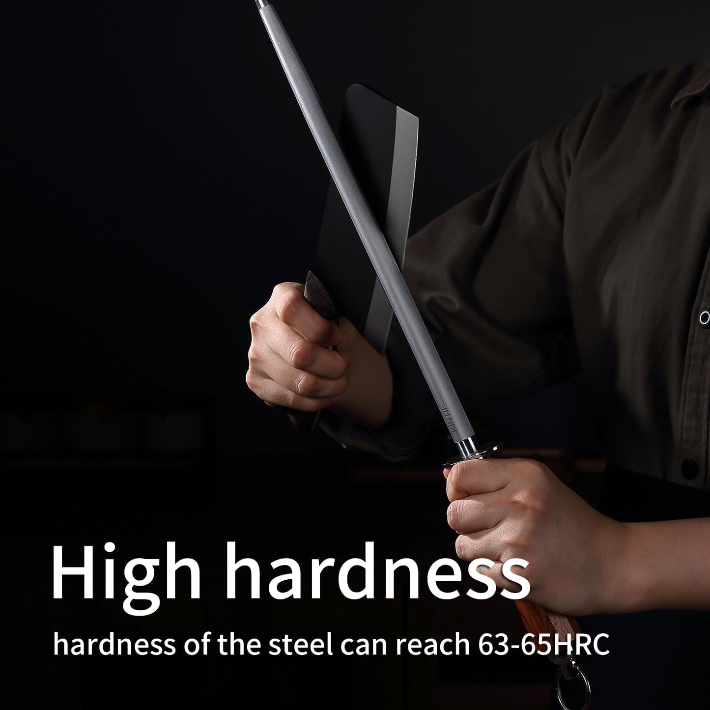 Sharpening Steel 12 inch Professional Honing Rod Knife Sharpener, Fine Lines, High hardness, Knife Honing Steel Knife steel