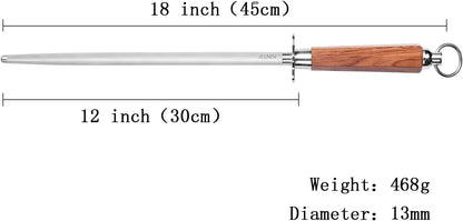 Sharpening Steel 12 inch Professional Honing Rod Knife Sharpener, Fine Lines, High hardness, Knife Honing Steel Knife steel