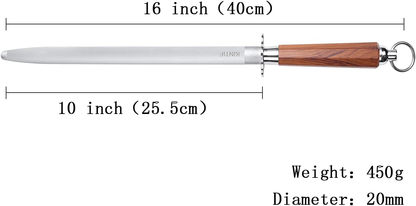 Sharpening Steel 12 inch Professional Honing Rod Knife Sharpener, Fine Lines, High hardness, Knife Honing Steel Knife steel