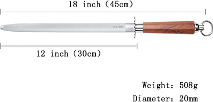 Sharpening Steel 12 inch Professional Honing Rod Knife Sharpener, Fine Lines, High hardness, Knife Honing Steel Knife steel