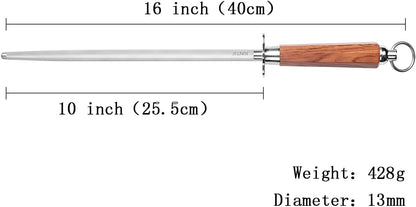 Sharpening Steel 12 inch Professional Honing Rod Knife Sharpener, Fine Lines, High hardness, Knife Honing Steel Knife steel