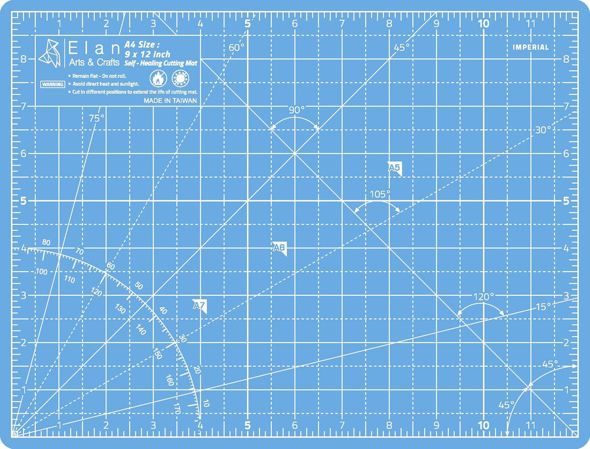 Cutting Mat A4 Blue, Self Healing Cutting Mat 9x12 Inch, 5-Ply Craft Board Blue, Hobby Board for Crafts 9x12 Inch