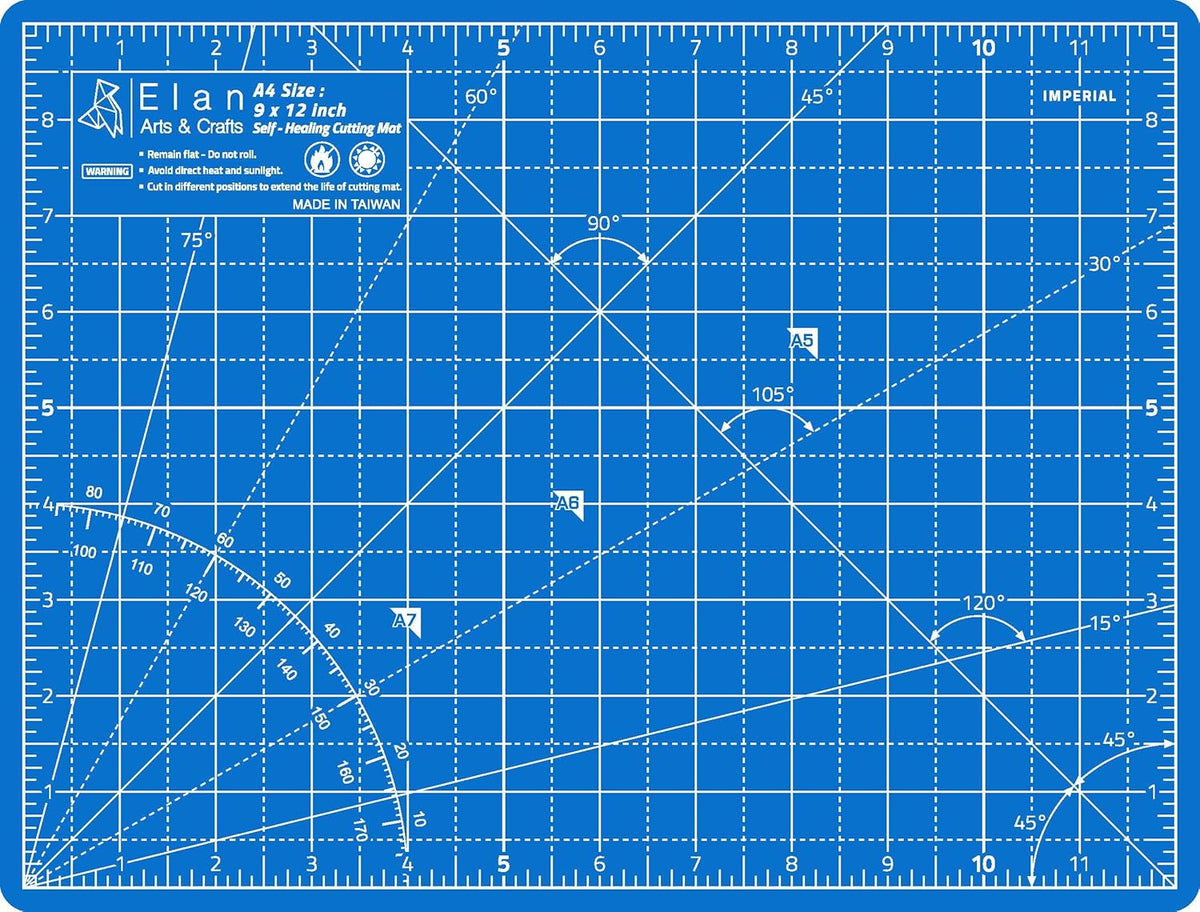 Cutting Mat A4 Blue, Self Healing Cutting Mat 9x12 Inch, 5-Ply Craft Board Blue, Hobby Board for Crafts 9x12 Inch