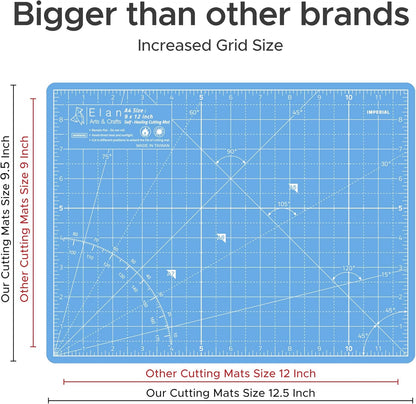 Cutting Mat A4 Blue, Self Healing Cutting Mat 9x12 Inch, 5-Ply Craft Board Blue, Hobby Board for Crafts 9x12 Inch
