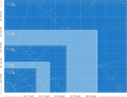 Cutting Mat A4 Blue, Self Healing Cutting Mat 9x12 Inch, 5-Ply Craft Board Blue, Hobby Board for Crafts 9x12 Inch