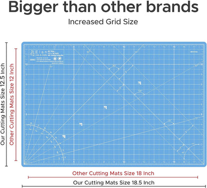 Cutting Mat A4 Blue, Self Healing Cutting Mat 9x12 Inch, 5-Ply Craft Board Blue, Hobby Board for Crafts 9x12 Inch