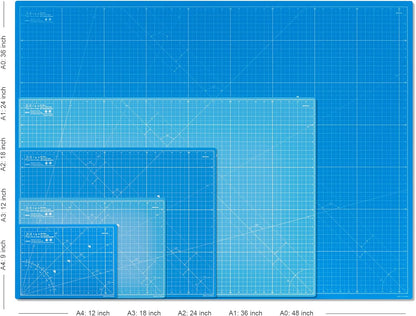 Cutting Mat A4 Blue, Self Healing Cutting Mat 9x12 Inch, 5-Ply Craft Board Blue, Hobby Board for Crafts 9x12 Inch