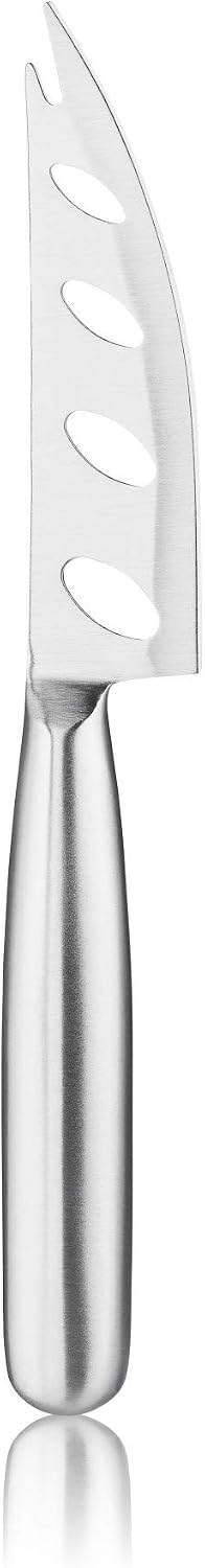 Silver Perforated Stainless Steel Cheese Knife for Game Night Dinner BBQ Party, Charcuterie Boards Accessories, Home Kitchen Essentials, Set of 1