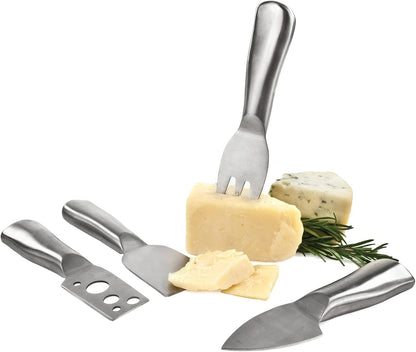 Silver Perforated Stainless Steel Cheese Knife for Game Night Dinner BBQ Party, Charcuterie Boards Accessories, Home Kitchen Essentials, Set of 1