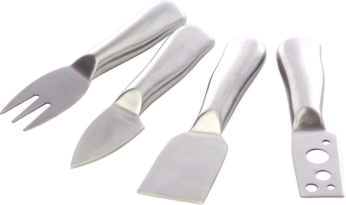 Silver Perforated Stainless Steel Cheese Knife for Game Night Dinner BBQ Party, Charcuterie Boards Accessories, Home Kitchen Essentials, Set of 1