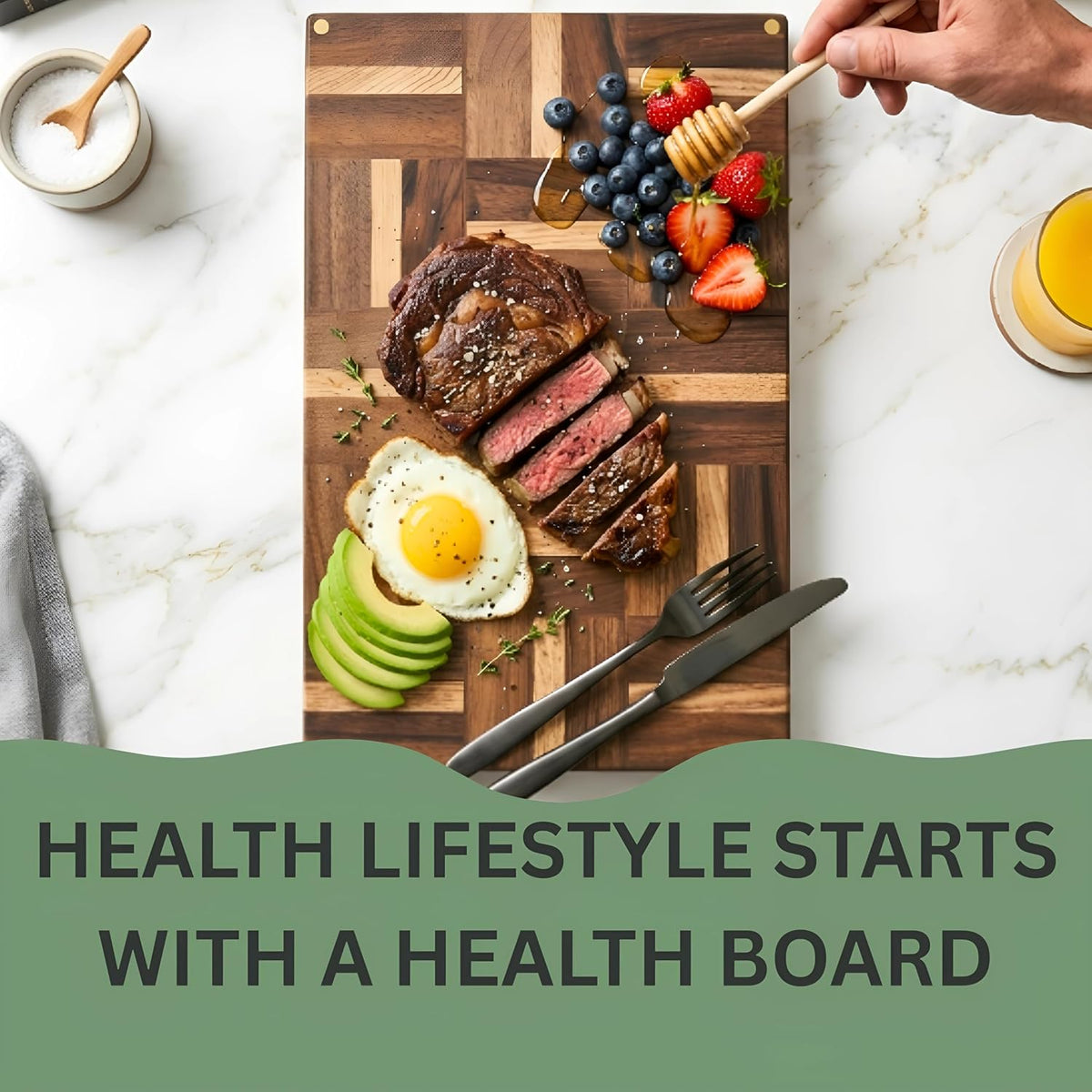 Walnut Oak Rosewood End Grain Cutting Board - 14x16 Large Wooden Butcher Block with Juice Grooves, Non-Slip Feet & Built-in Compartments - Reversible Board for Kitchen Decor & Charcuterie