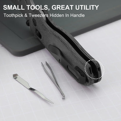 Uti Bear(Dual-screw) Folding Utility Knife, Clutch Lock Box Cutter | EDC Pocket knife with 5PCS Razor Blades, Pocket Knives with Pocket Clip for Men Women V3619JA3
