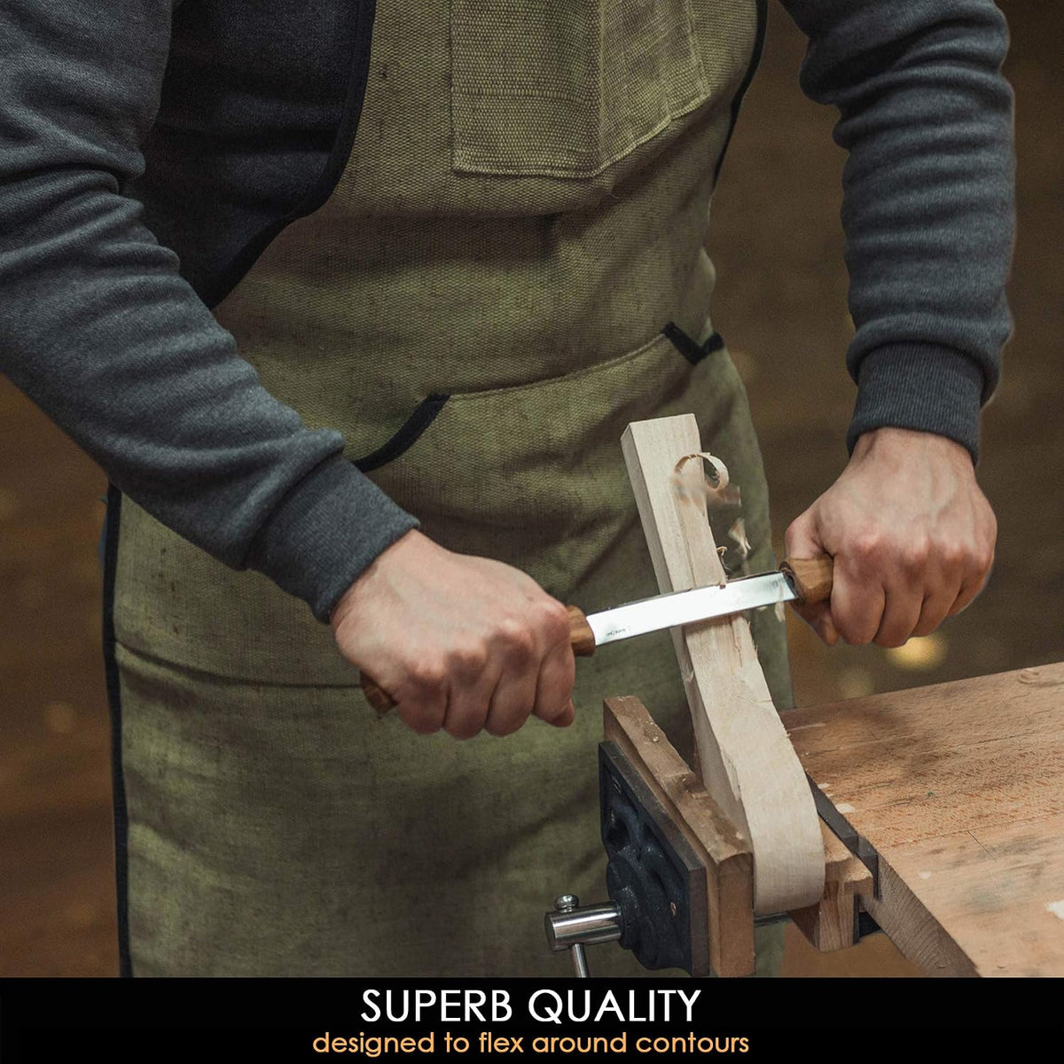 Draw Knife DK1-4,3" Straight Shave Wood Carving Tools Woodworking Hand Tool Wood Carving Draw Knife (DK1s)
