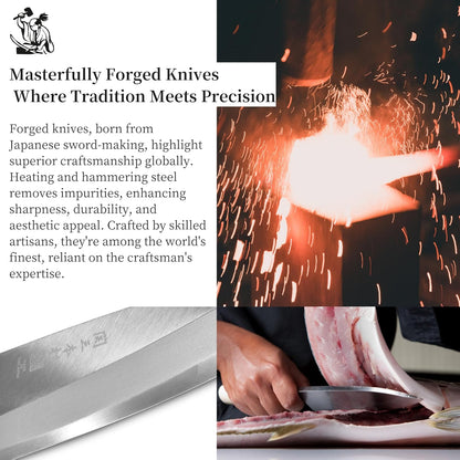 Deba Knife 5.9" 15cm High Carbon White Steel Magnolia Wood Handle | Seki Japan Japanese Fish Butchering Knife
