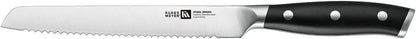 6 Inch Serrated Utility Knife, Bread and Tomato Knife(Black) | High Carbon German Steel, Full Tang, Ultra-Sharp Serrated, Rust-Resistant, Ergonomic ABS Handle, Versatile Usage, Clean Cut