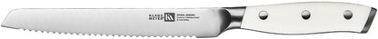 6 Inch Serrated Utility Knife, Bread and Tomato Knife(Black) | High Carbon German Steel, Full Tang, Ultra-Sharp Serrated, Rust-Resistant, Ergonomic ABS Handle, Versatile Usage, Clean Cut