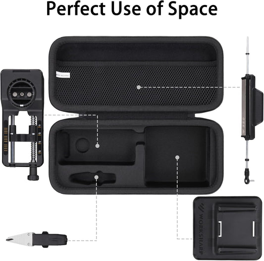 Hard Case for Work Sharp Precision Adjust Knife Sharpener Black | Hard shell construction, Mesh pocket for accessories,Smooth zipper access, Case only
