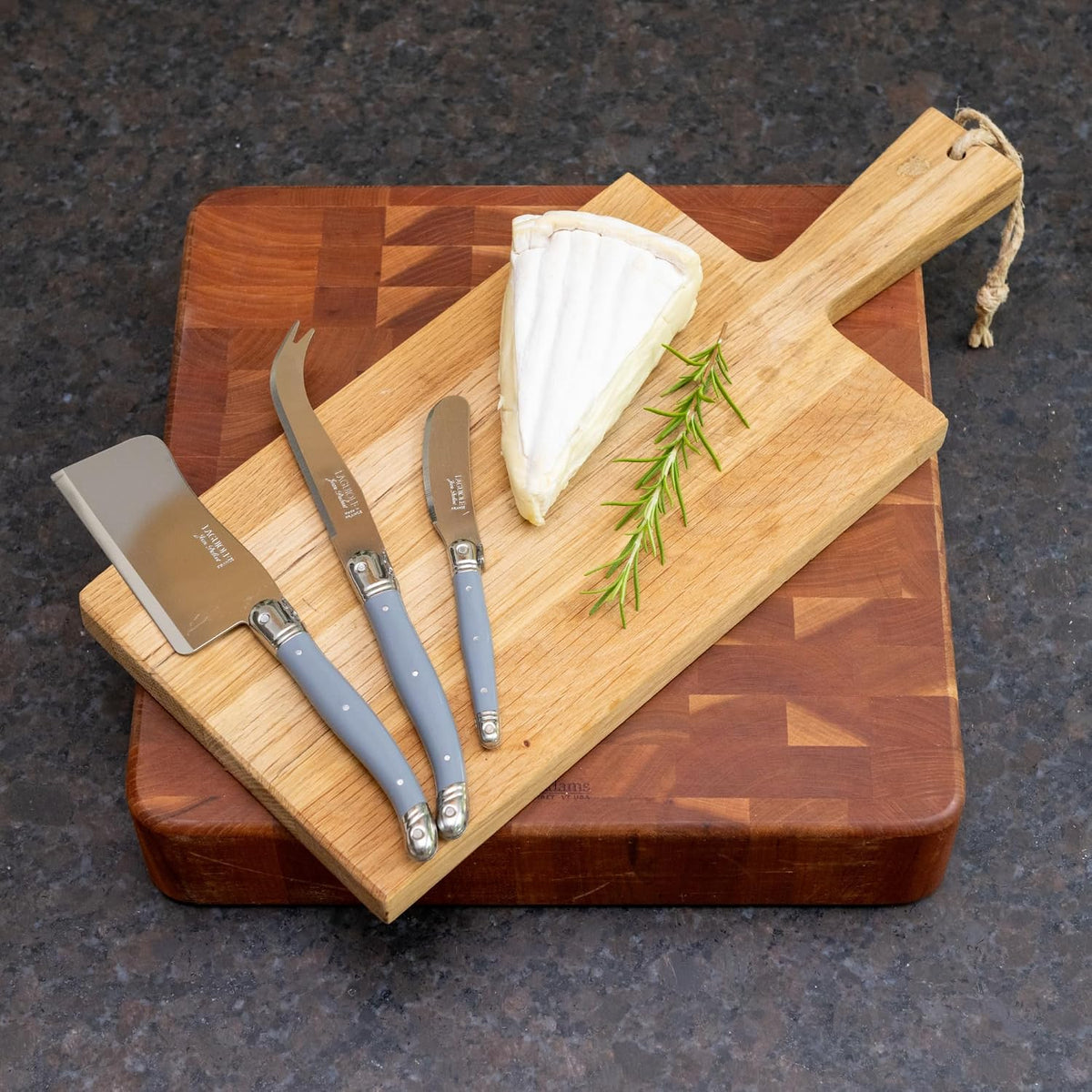 Laguiole 3-Piece Cheese Knife Set, Paris-Colored Handles
