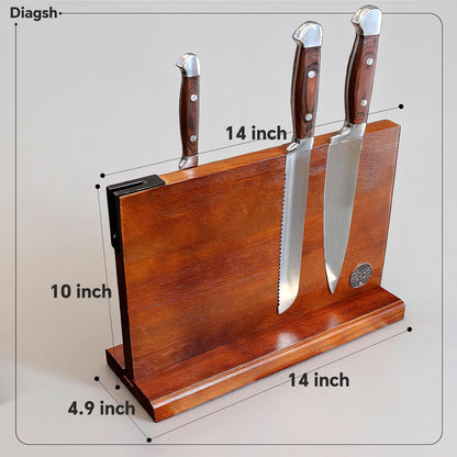 7-Piece Kitchen Knife Set with Magnetic Block - High Carbon Stainless Steel, Hand-Forged, Dishwasher Safe - Professional Knives Set with Block, Versatile Knife Sets for Kitchen