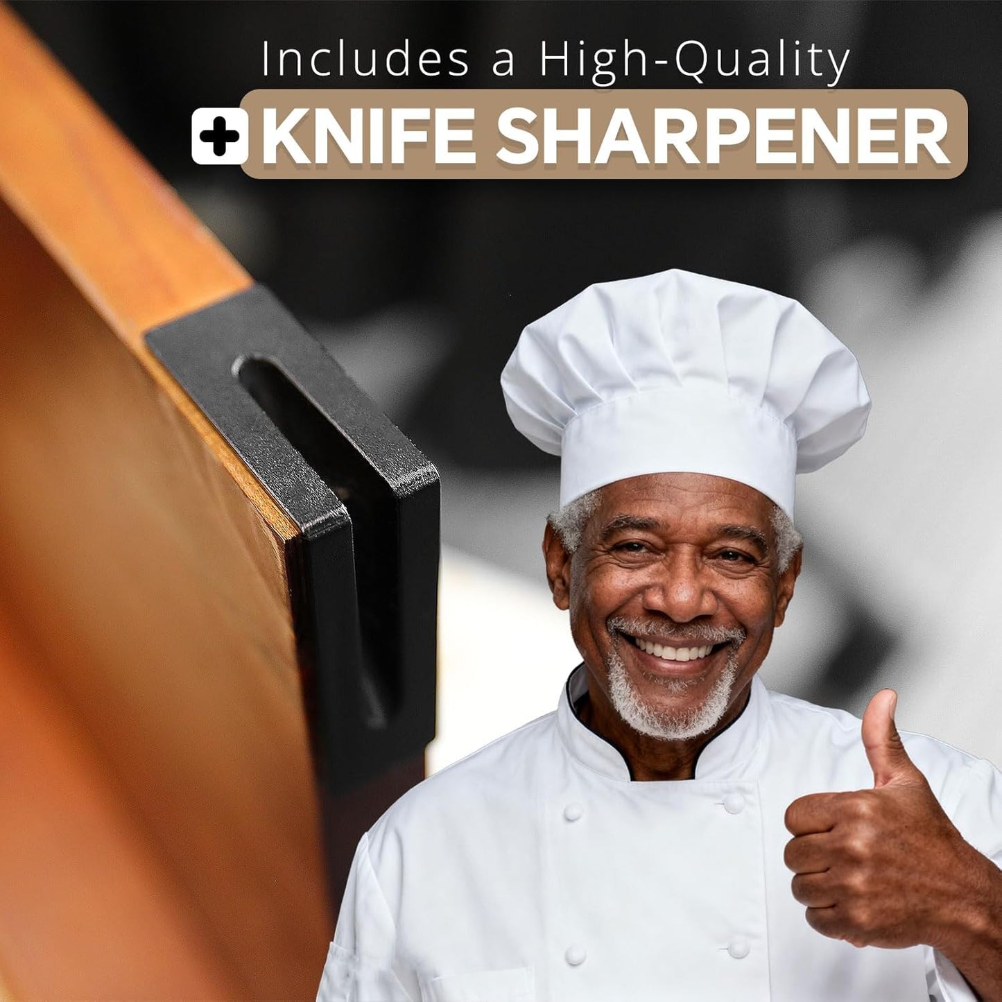7-Piece Kitchen Knife Set with Magnetic Block - High Carbon Stainless Steel, Hand-Forged, Dishwasher Safe - Professional Knives Set with Block, Versatile Knife Sets for Kitchen