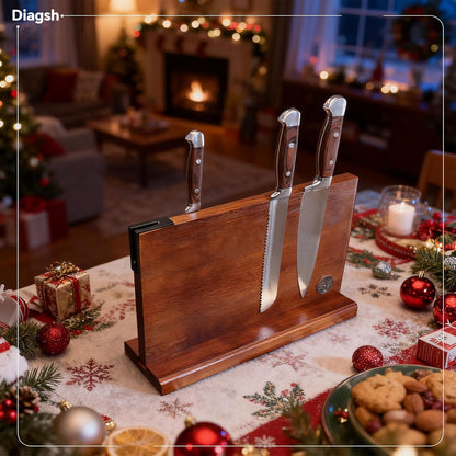 7-Piece Kitchen Knife Set with Magnetic Block - High Carbon Stainless Steel, Hand-Forged, Dishwasher Safe - Professional Knives Set with Block, Versatile Knife Sets for Kitchen