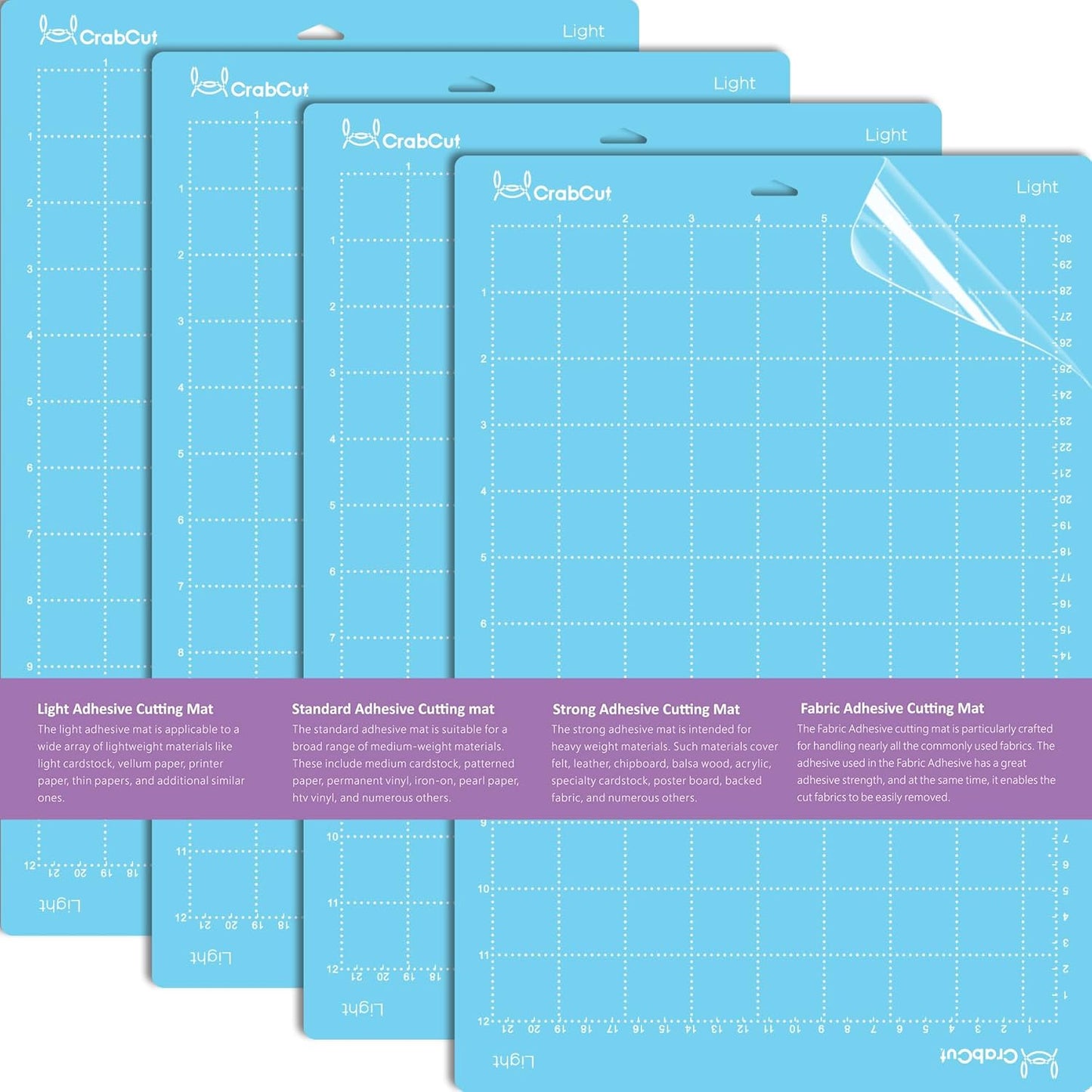 Cutting Mats for Cricut Joy Xtra: 4 Mats 8.5x12 Inch Standard Adhesive Dot Design for Eye Care Green StandardGrip Sticky Washable and Reusable Replacement Cut Mat for Cricut Joy Extra