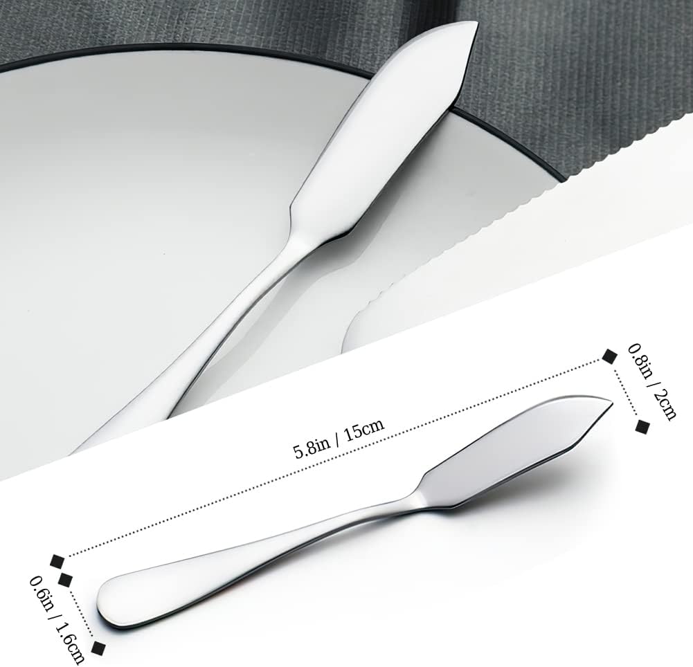 Stainless Steel Butter Knives, Cheese Knives, Butter Spreader for Kitchen Restaurant Party,Set of 2