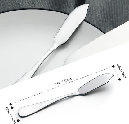 Stainless Steel Butter Knives, Cheese Knives, Butter Spreader for Kitchen Restaurant Party,Set of 2