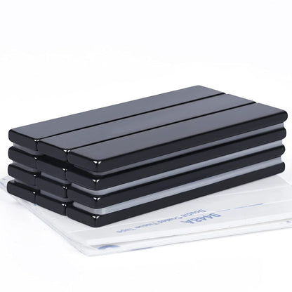 Strong Neodymium Magnets, 5 Pack-2.36x0.39x0.12In | Rare Earth Metal Bar Magnet with Adhesive Backing, Heavy Duty Magnetic Strip for Fridge, Office, Kitchen, Sliver