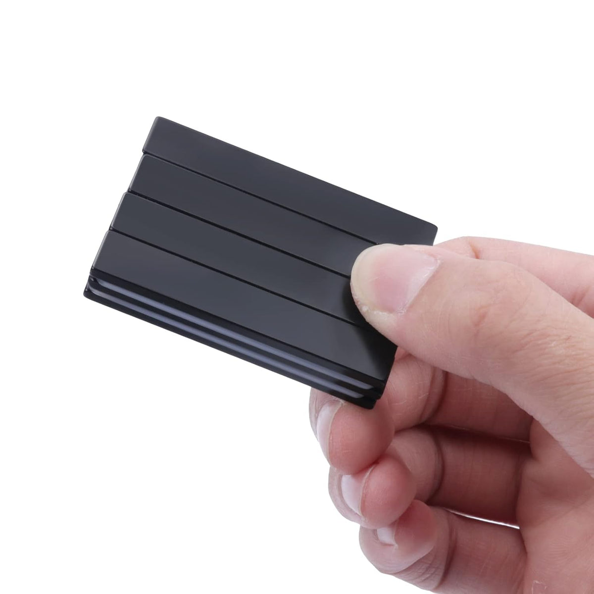 Strong Neodymium Magnets, 5 Pack-2.36x0.39x0.12In | Rare Earth Metal Bar Magnet with Adhesive Backing, Heavy Duty Magnetic Strip for Fridge, Office, Kitchen, Sliver