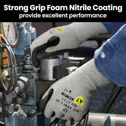 High Level Cut Resistant Work Gloves for High Risk Work, ANSI A7 Cutting Gloves with Reinforced Thumb, Used for WoodWorking, Construction, Non Slip, Durable, Breathable & Cool, L, 1 pair, PR3727