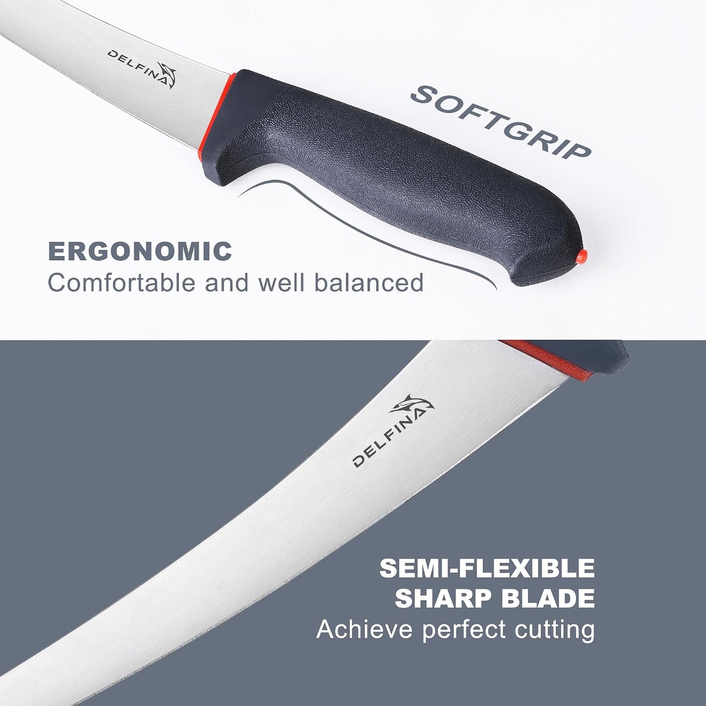 6 Inch Boning Knife, Curved Butcher Knife for Meat Cutting | Japanese high-carbon steel,Flexible blade,Ergonomic grip,Sharp for deboning, filleting, trimming.