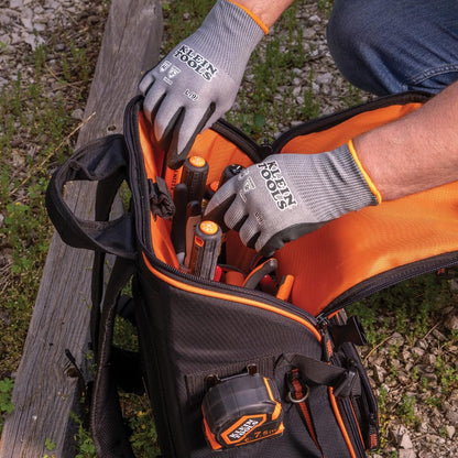60585 Work Gloves, Knit Dipped Cut Resistant ANSI A2 Nitrile Coated Gloves, HPPE Fabric, Touchscreen Capable, Large, 2-Pair