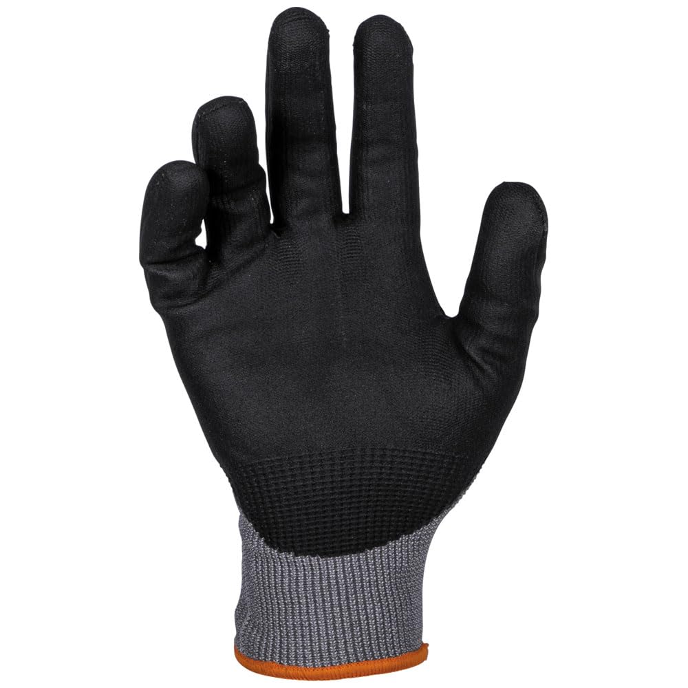 60585 Work Gloves, Knit Dipped Cut Resistant ANSI A2 Nitrile Coated Gloves, HPPE Fabric, Touchscreen Capable, Large, 2-Pair